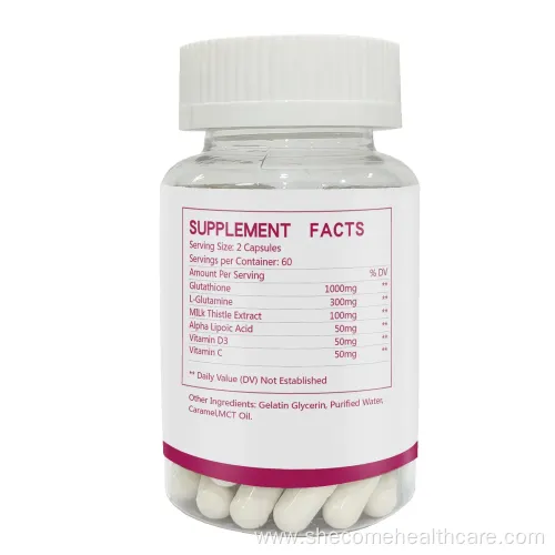 OEM Glutathione Whitening Capsules for Immune Support and Skin Brightening